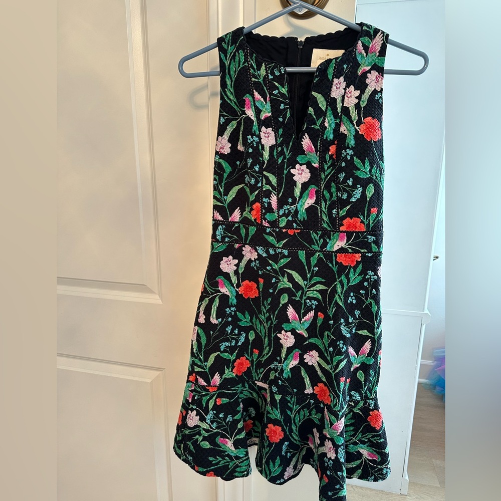 Kate Spade floral hummingbird dress size 6